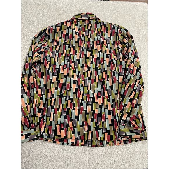 Vintage Impressions Women's Size Medium Printed Button Up Top Multicolor - Picture 5 of 9